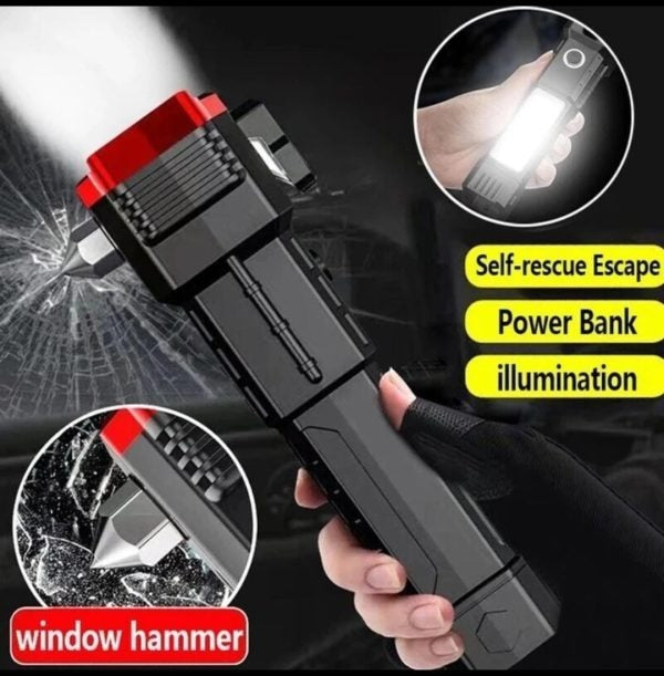 Power Bank, Window Hammer, And Bright Illumination