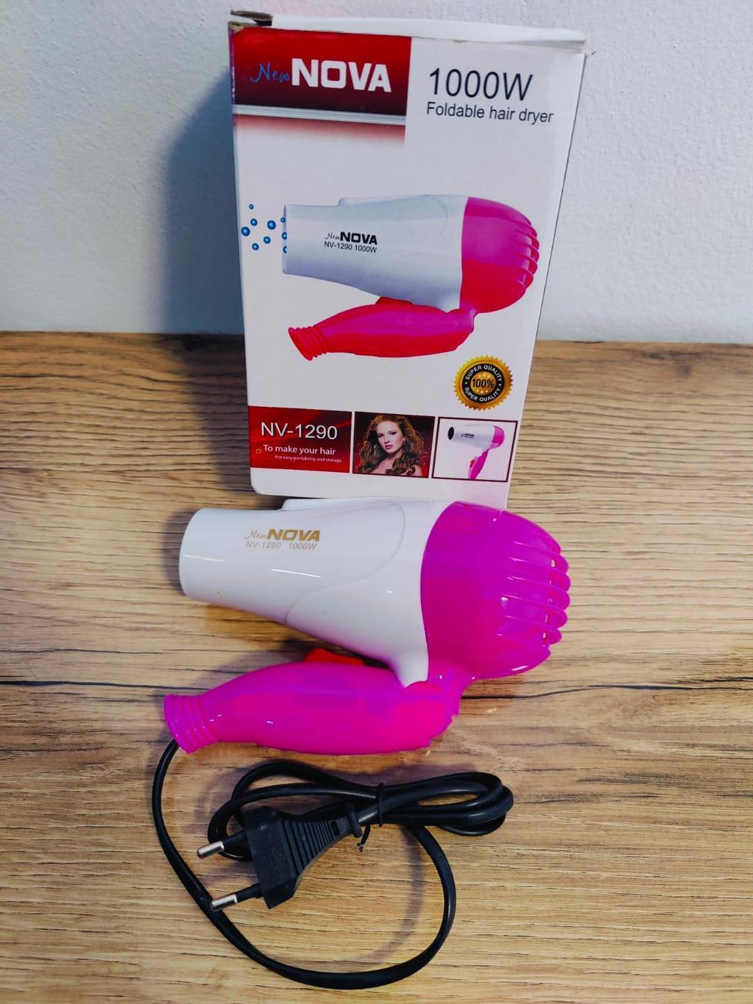 Nova NV-1290 Foldable Hair Dryer | 1000W Hot Air Styling & Quick Drying Machine